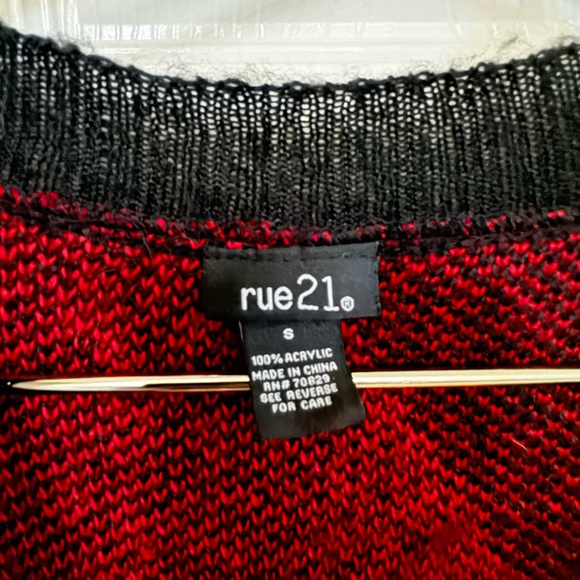 Retro Rue21 Women’s S Boho Open Front Sweater Full Body Funky - Picture 3 of 5
